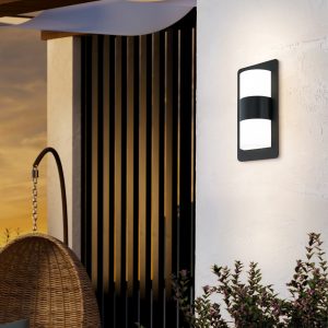 EGLO Cistierna 2-Light Anthracite Exterior Wall Light