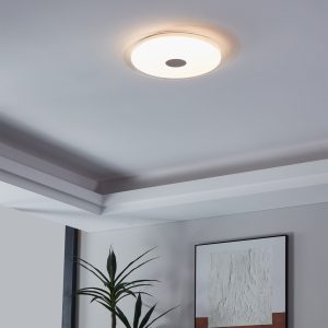 EGLO Lanciano 1 White Steel LED Tuneable White Ceiling Light