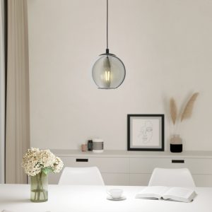 EGLO Ariscani Smoked Glass Single Pendant