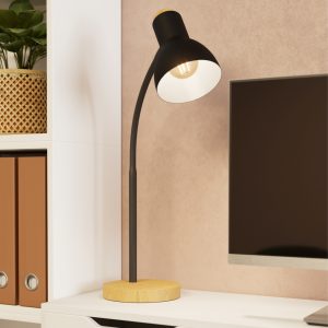 EGLO Veradal Classic Brown & Black Steel Table Lamp