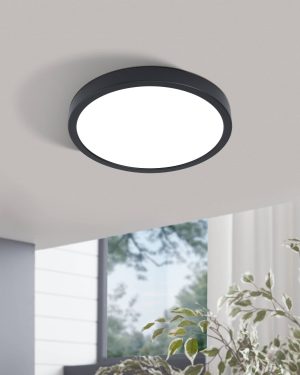 EGLO Fueva 5 LED Circular Black Surface-Mounted Light