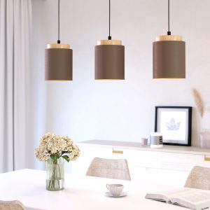 EGLO Albariza Cappucino & Gold 3 Light Pendant