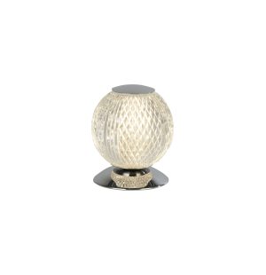 Allure Table Lamp, Chrome Metal & Clear Acrylic