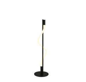Serpent Table Lamp - Black Metal & Opal Tube