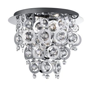 Nova 3Lt Flush - Chrome Metal & Acrylic