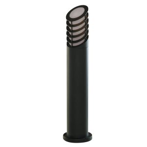 Bollards  Outdoor Post - Black Metal & White Polycarbonate