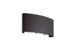 Shadows LED Outdoor Wall Light, Black Aluminum