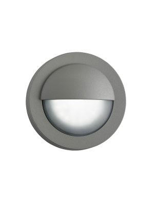 Bangor Outdoor Wall Light- Grey Metal & Polycarbonate