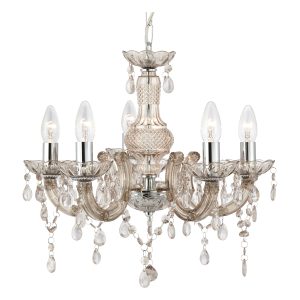 Marie Therese  5Lt Pendant - Mink Glass & Acrylic