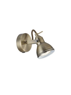 Focus Spotlight Wall Light - Antique Brass Metal