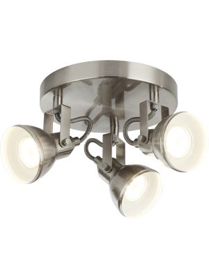 Focus 3Lt Round Spotlight - Satin Silver Metal