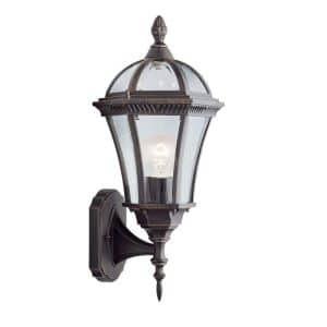 Capri Outdoor Uplight - Aluminium, Rustic Brown