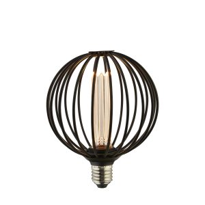 Globe Lamp - Black Metal