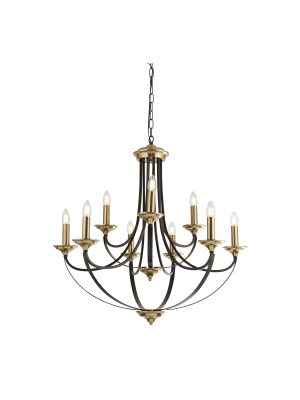 Belfry 9Lt Pendant - Dark Bronze & Brown Metal