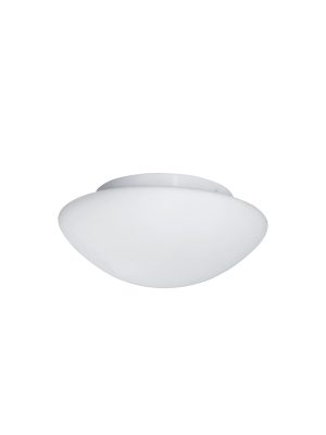 Tokyo 2Lt Flush - White Metal & Opal Glass