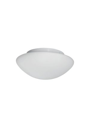 Tokyo 3Lt Flush - White Metal & Opal Glass