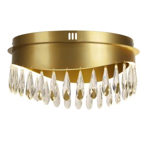 Jewel Flush - Gold Metal & Crystal