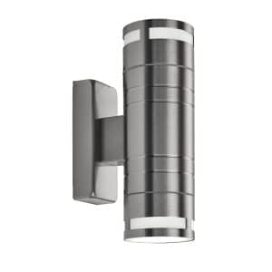 Metro Outdoor Wall Light - Stainless Steel Metal & Glass