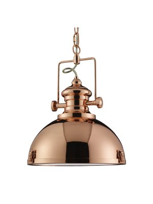 Louisiana Pendant - Copper Metal & Clear Lens