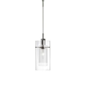 Duo I Pendant - Chrome & Double Glass