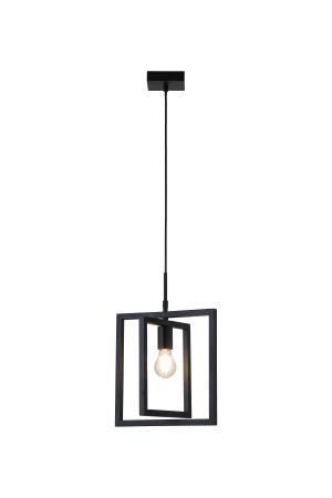 Plaza 1Lt Pendant, Black Metal