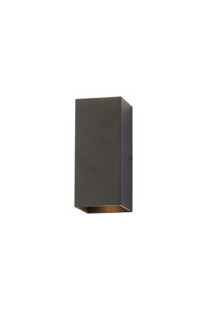 Don Square Up&Down Wall Light, GU10, Black