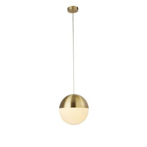 Endor Pendant  - Satin Brass & Opal Glass