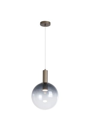 Ombre 1lt Pendant, Smoked Ombre Glass with Latte Metal
