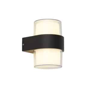Pittsburgh Outdoor Wall Light - Black Metal & Opal