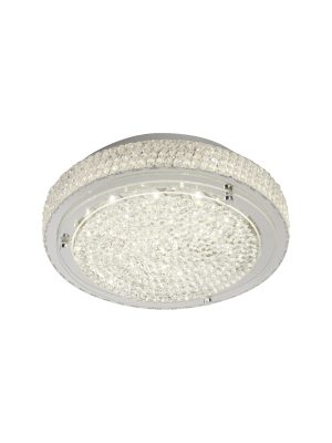 Florida  Flush - Chrome Metal & Clear Crystal