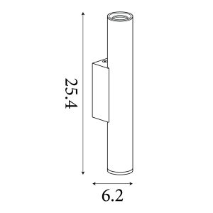 Beacon 2Lt Up/Down Wall Light, Latte Metal