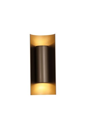 Roll 2Lt Wall Light, Latte Metal