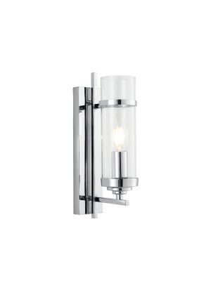 Milo Wall Light - Chrome Metal & Glass