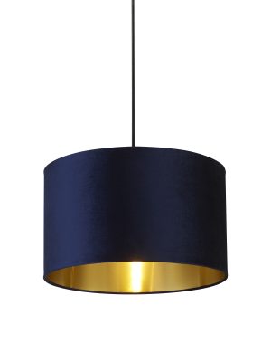 Navy Velvet Shade with Gold Inner Dia.40cm
