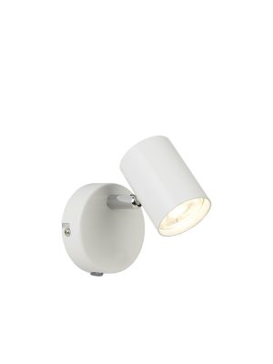 Rollo Spotlight Wall Light - White Metal