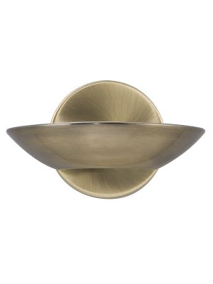 Sardina Uplight Wall Light - Antique Brass Metal