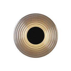 Cleo LED Wall Light, Matt Black Metal and Smoked Glass