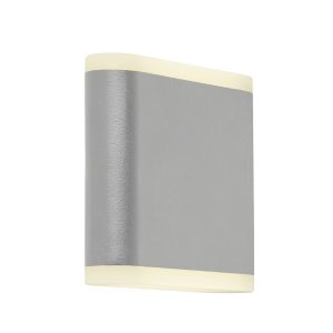 Stratford Outdoor Wall Light - Grey Metal & White Polycarb