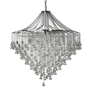 Dorchester 7Lt Pendant -  Chrome & Crystal