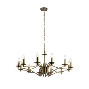 Ascot  12Lt Pendant - Antique Brass Metal