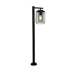 Reed 1Lt Post Light, Black Metal and PC Shade