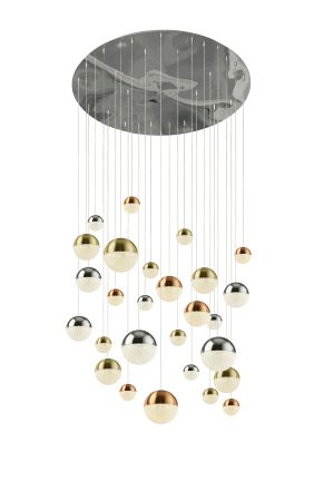 Planets 27Lt Multi-Drop - Copper, Chrome & Satin Brass