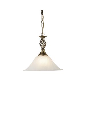 Cameroon Pendant - Antique Brass Metal & Glass