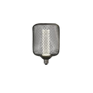 Wire Mesh Effect Drum Lamp - Black Metal (4.5W, 4000K)