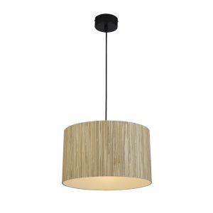 Meadow 1Lt Pendant convertible to Flush, Natural Grass Shade