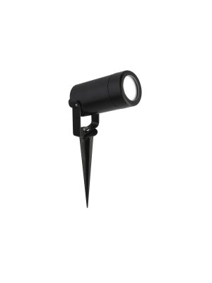 Spikey Outdoor Coastal Spotlight - Black Polycarbonate