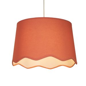 Evan Coral Scallop Linen Shade