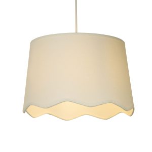 Evan Ivory Scallop Linen Shade