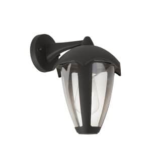 Bluebell Outdoor Wall Light - Grey Metal & Clear Polycarb