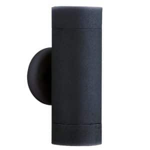 Metro Outdoor Wall Light - Silk Black Metal & Glass